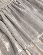 Shimmer Collar Dress, Grey (GREY), large