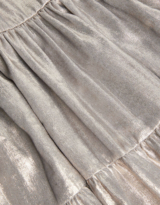 Shimmer Collar Dress, Grey (GREY), large