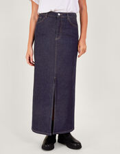 Mia Denim Maxi Skirt, Blue (INDIGO), large