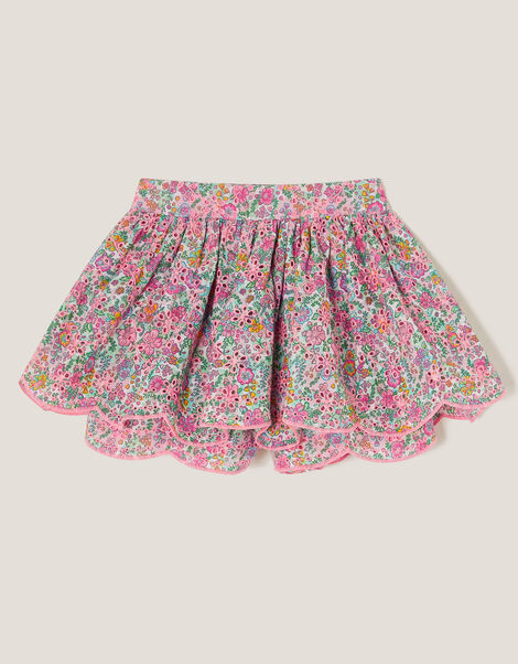 Broderie Floral Print Skort, Pink (PINK), large