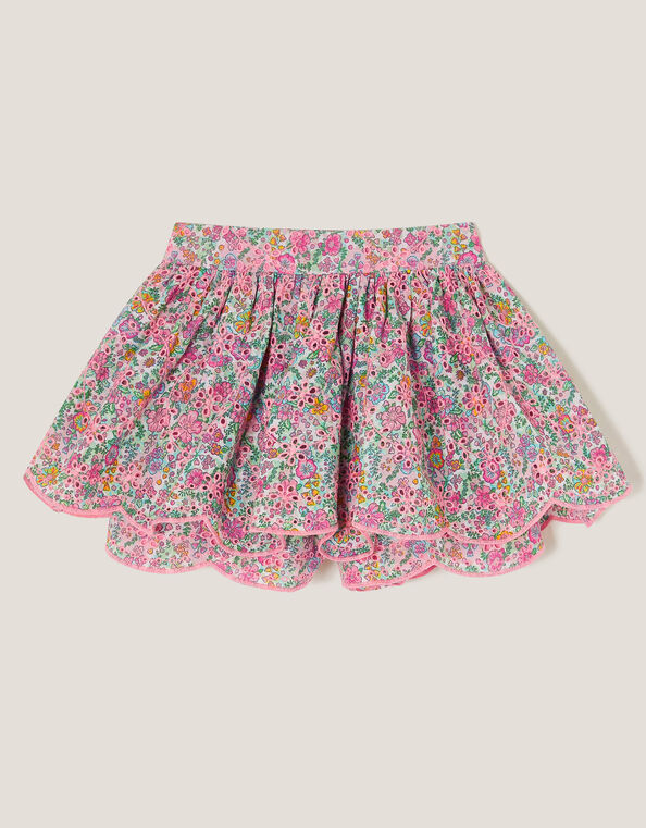 Broderie Floral Print Skort, Pink (PINK), large