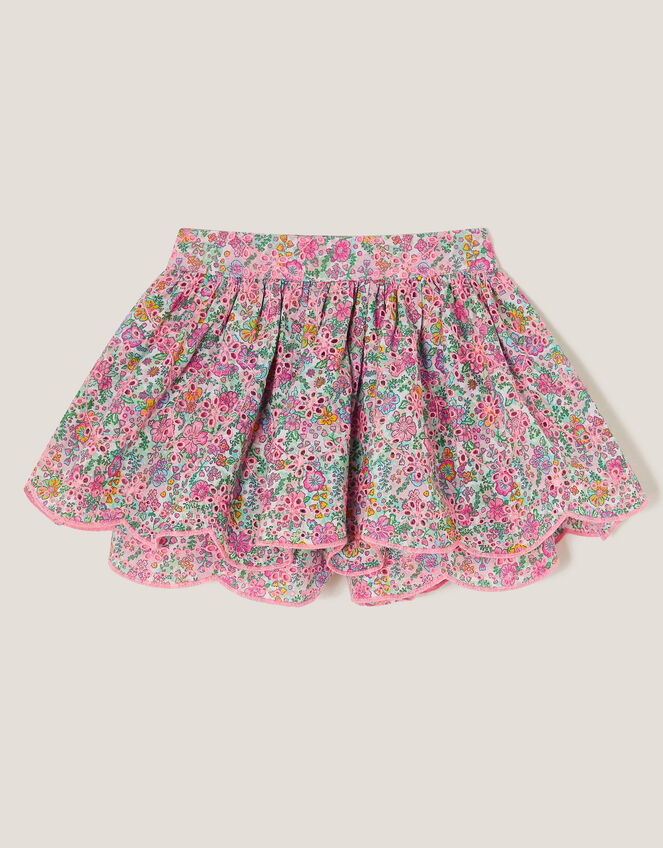 Broderie Floral Print Skort, Pink (PINK), large