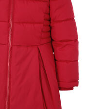 Flared Padded Coat with Recycled Fabric, Red (RED), large