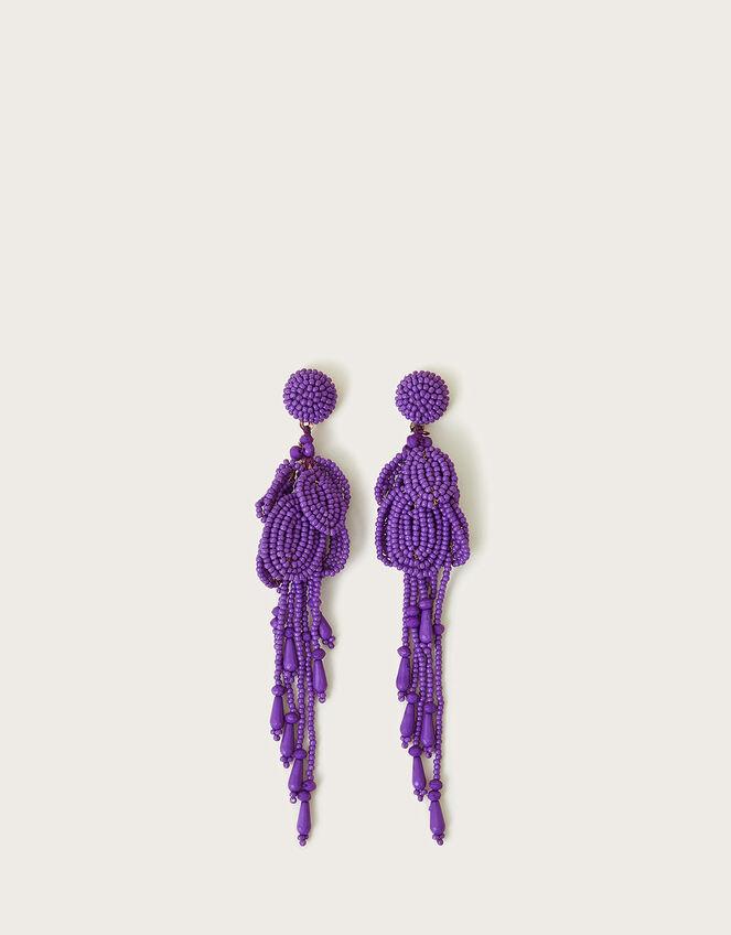 Beaded Drop Earrings, , large