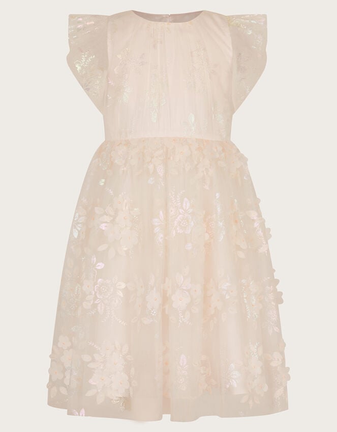 Penny Iridescent 3D Floral Dress, Pink (PALE PINK), large