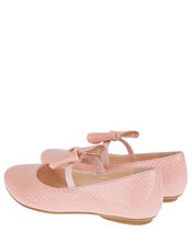 Adilynn Bow Croc Ballerina Flats, Pink (PINK), large