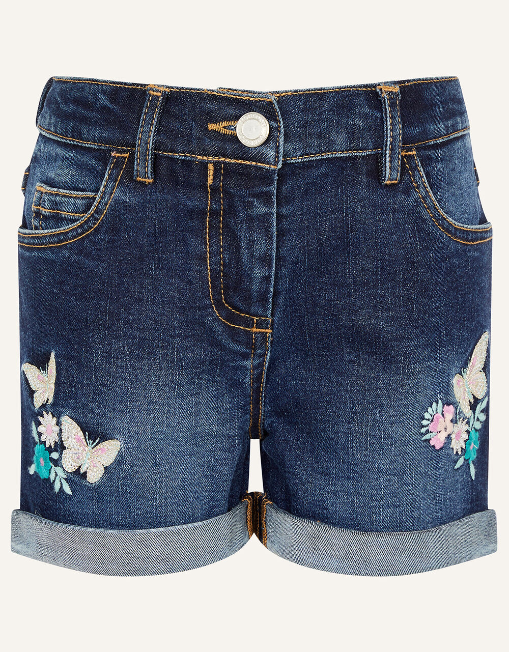 Butterfly Denim Shorts Blue Girls' Trousers & Leggings Monsoon Global.