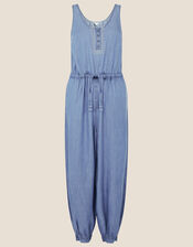 Beach Jumpsuit in LENZING™ TENCEL™, Blue (DENIM BLUE), large