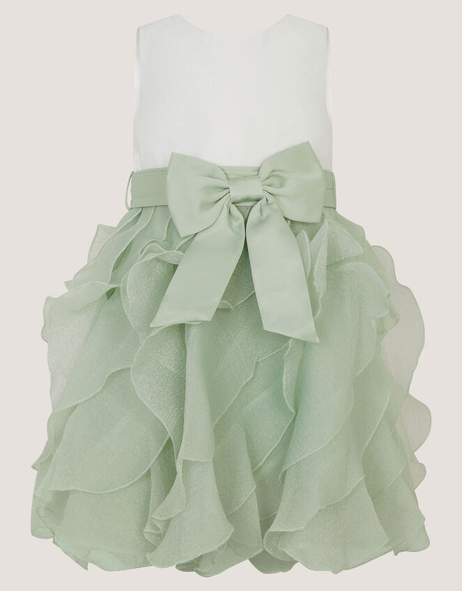 Baby Lace Cancan Ruffle Dress, Green (SAGE), large