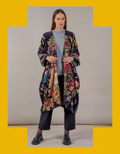 One Hundred Stars Primula Long Velvet Jacket, , large