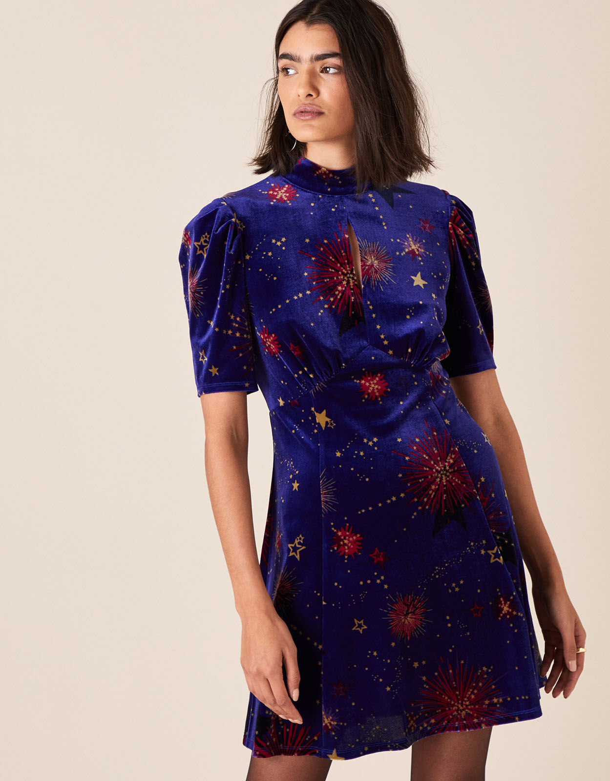 Monsoon blue star dress clearance