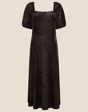 Annie Animal Devore Dress, Black (BLACK), large