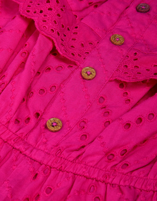 Broderie Ruffle Romper, Pink (PINK), large