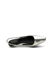 Shoe The Bear Metallic Slingback Kitten Heels, Silver (SILVER), large