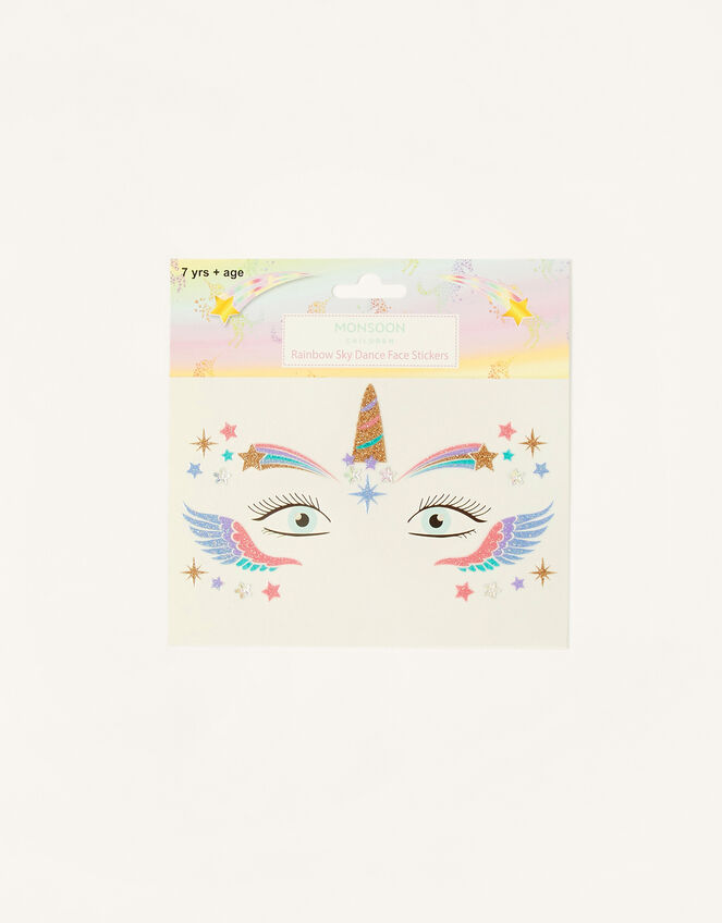 Rainbow Sky Dance Face Stickers, , large