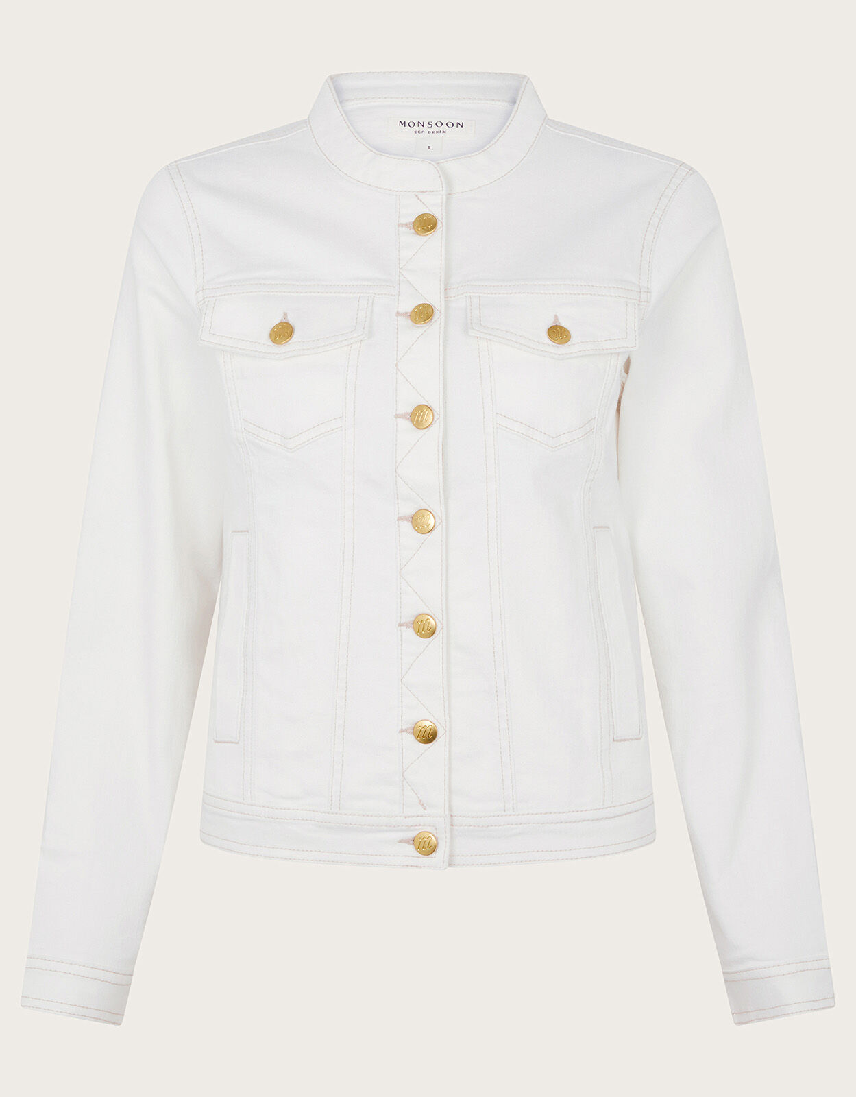 Monsoon white denim discount jacket