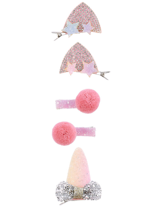 Unicorn Dazzle Hair Clip Set, , large