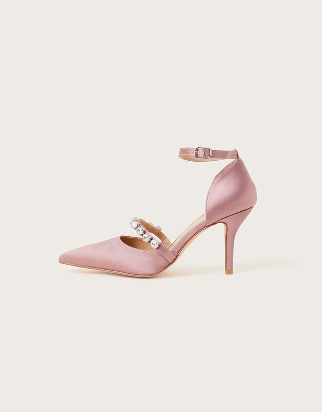 Diamante Strap Heels, Pink (PINK), large