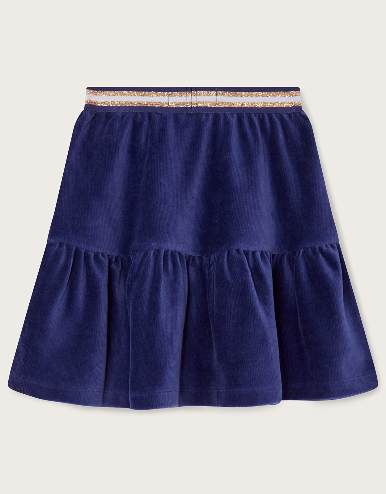 Navy velour skirt top