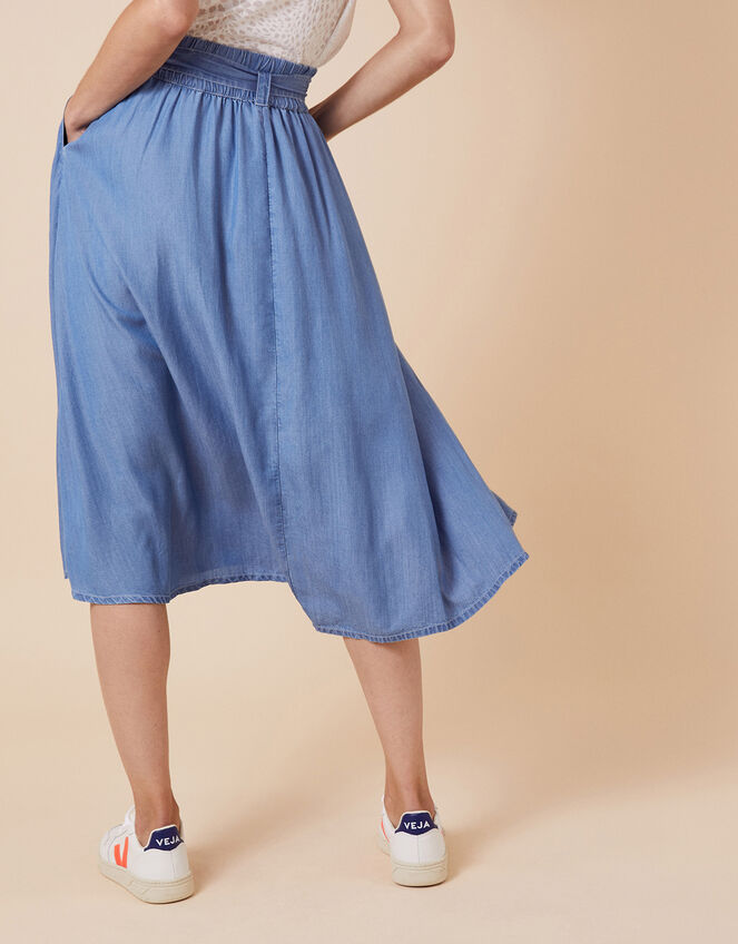 Tammy Midi Skirt  in LENZING™ TENCEL™, Blue (DENIM BLUE), large