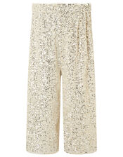 Sequin Top and Culottes Set, Natural (CHAMPAGNE), large