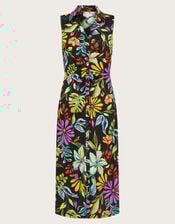 Sandie Shirt Dress, Black (BLACK), large