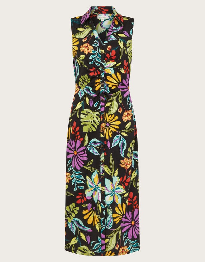 Sandie Shirt Dress, Black (BLACK), large