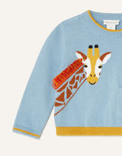 Newborn Giraffe Knit Set, Blue (BLUE), large
