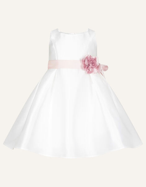 Baby Audrey Duchess Twill Dress, Ivory (IVORY), large