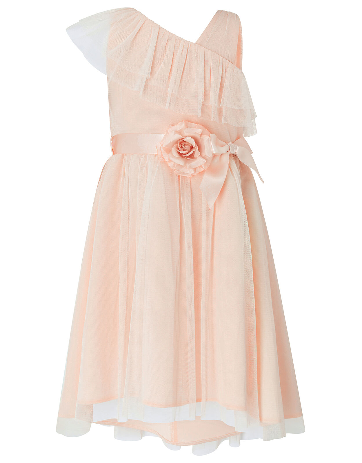 Bella One Shoulder Occasion Dress Orange