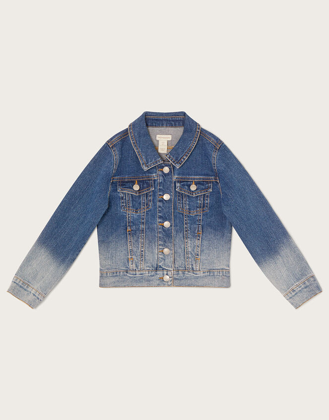 Ombre Denim Jacket	, Blue (BLUE), large