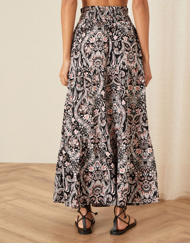 Evissia Printed Skirt, Black (BLACK), large