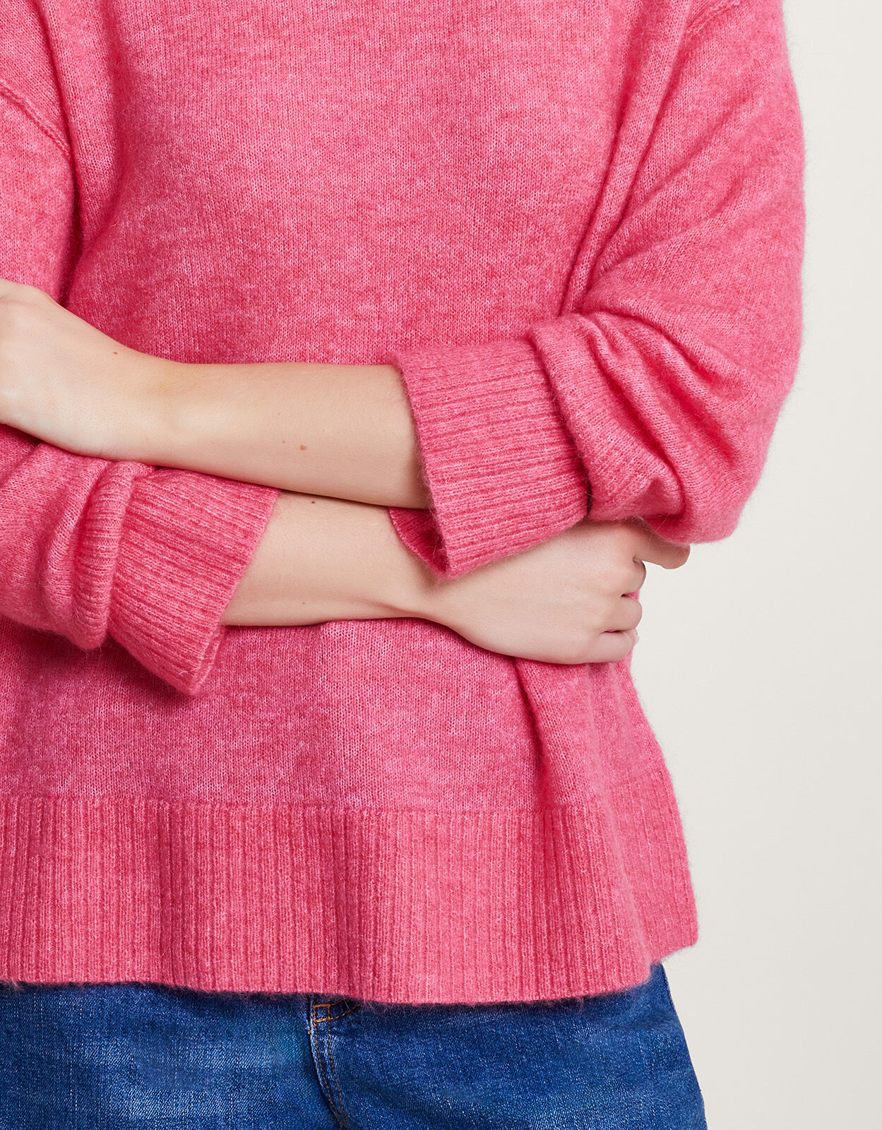 Pink best sale mohair jumper