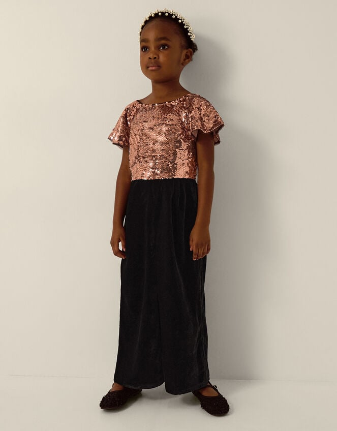 Sally Sequin Velvet Jumpsuit, Multi (MULTI), large
