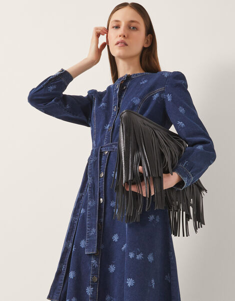 Lulu Daisy Denim Midi Dress, Blue (DENIM BLUE), large