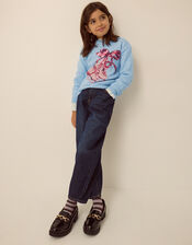 Sequin Ice Skates Jumper, Blue (BLUE), large