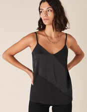 Satin Cami Top with LENZING™ ECOVERO™ , Black (BLACK), large