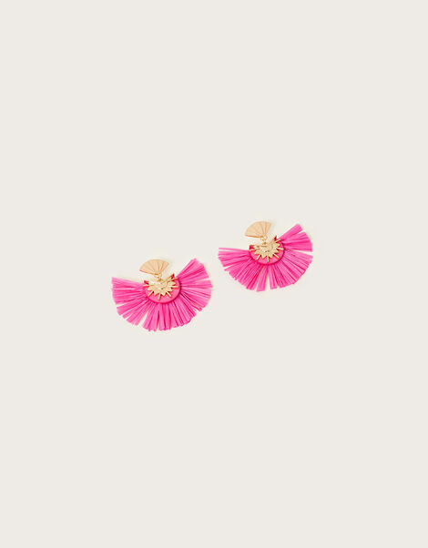Raffia Fan Earrings, , large