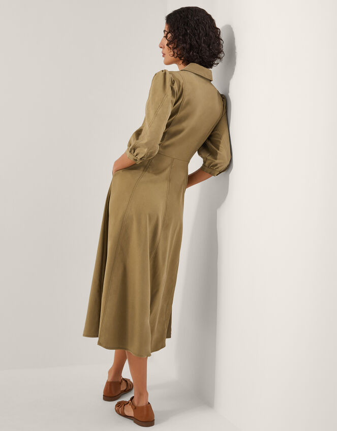 Verity Midi Shirt Dress, Natural (NATURAL), large