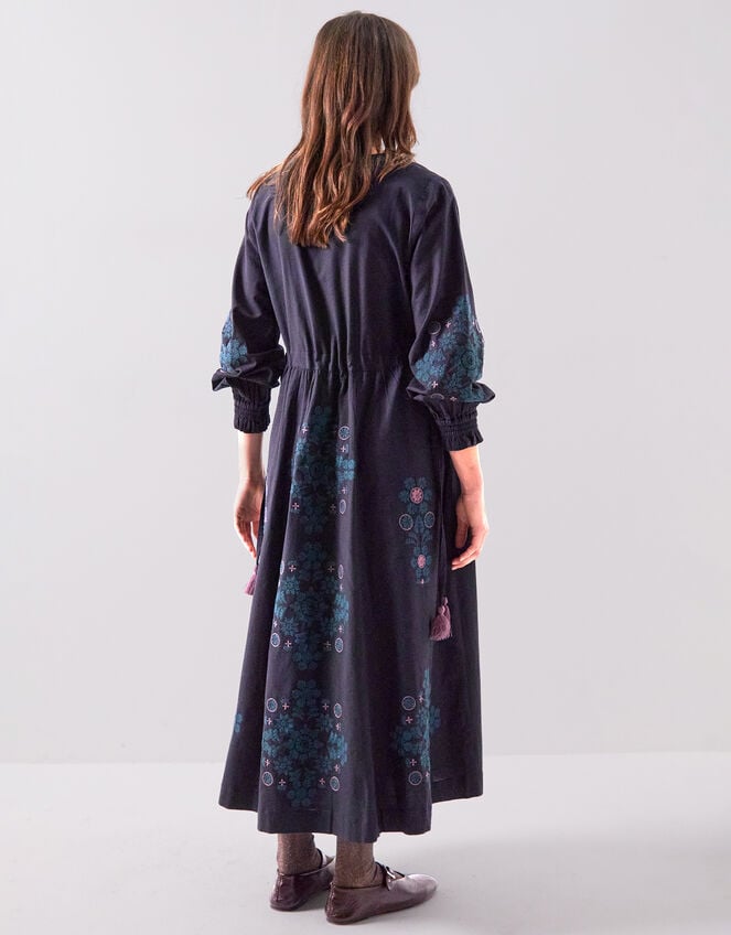 East Sophia Floral Embroidered Maxi Dress, Blue (NAVY), large