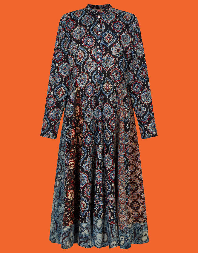 La Galeria Elefante Block Panel Dress, Blue (DARK BLUE), large