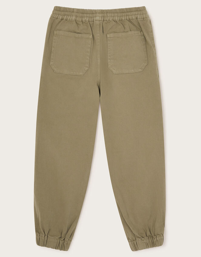 Pull-On Cuffed Pants, Natural (STONE), large