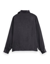 Scotch and Soda Bow Neck Blouse, Black (BLACK), large