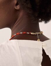 Gas Bijoux Lima Talisman Stone Hand-Woven Cord Necklace, , large