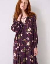 East Adelle Floral Print Maxi Dress, Red (BERRY), large