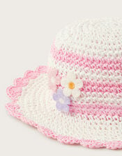 Baby Crochet Flower Hat, Pink (PINK), large