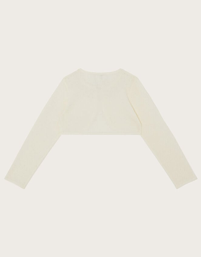 Pearl Trim Cardigan, Ivory (IVORY), large