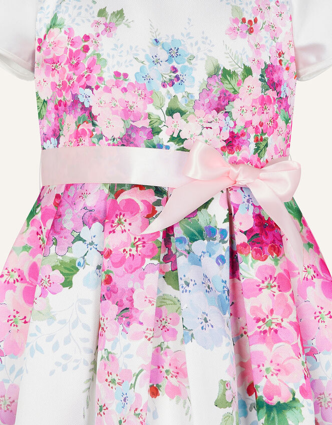Hydrangea Floral Print Dress in Recycled Polyester, Multi (MULTI), large