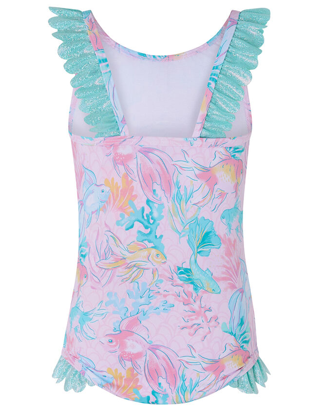Baby Dinah Printed Shimmer Swimsuit, Pink (PALE PINK), large