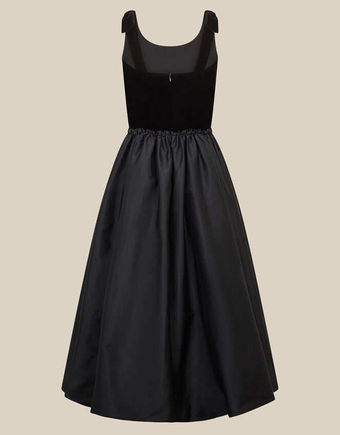 Ohio A-Line Velvet Prom Dress, Black (BLACK), large